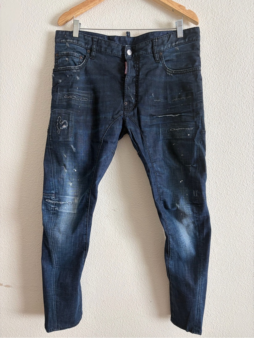 Dsquared2 Men’s Distressed Denim Tidy Biker Jeans Size 52/ US 36